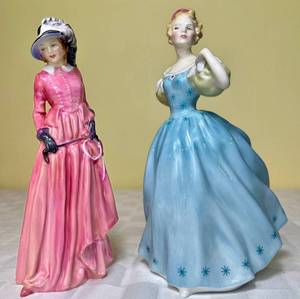 lot 49 image: Royal Doulton Enchantment HN 2178 and Maureen HN 1770 Porcelain Figurines