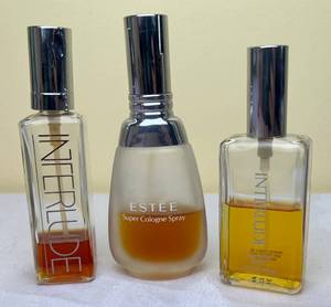 lot 158 image: Frances Denney Interlude Cologne Spray 2 fl oz , Interlude Perfumed Mist 2 fl oz and Estee Super Cologne Spray 1.85 fl oz