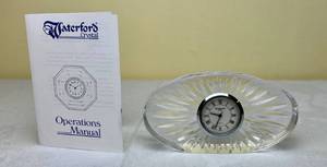 lot 174 image: Waterford Crystal East West Quartz Movement Desk Clock 2.5 x 5
