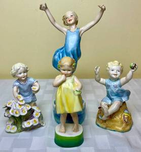lot 153 image: Royal Worcester Bone China England - May #3455, Sunday #3256, Only Me #3226 and Dancing Waves #3225