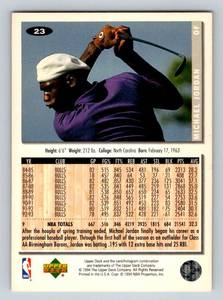 lot 71A image: Michael Jordan Baseball RC 1994 Upper Deck RC #23 Rookie Baseball Card