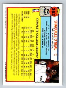 lot 95A image: Shaquille ONeal RC 1993 Topps #362 Rookie Basketball Card