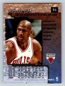 lot 15C image: Michael Jordan 1996 Skybox Premium #16 Basketball Card