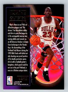 lot 14F image: Michael Jordan 1993-94 Fleer Ultra Inside Out Insert #4 Basketball Card