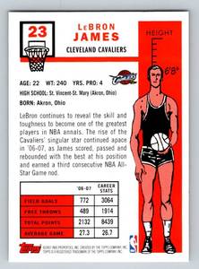lot 19F image: LeBron James 50th Anniversary Edition 2007 Topps #23 Basketball Card