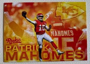 lot 3A image: Patrick Mahomes RC 2017 ESPN Football Draft The Rookies Football Card