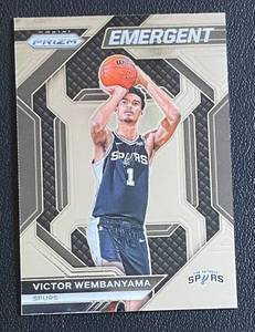 lot 6A image: Victor Wembanyama RC 2023-24 Prizm Emergent Insert #12 Rookie Basketball Card