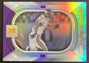 lot 9A image: Randy Moss 2225 Foil SP 2021 Xr Vintage Moments #VM-5 Minnesota Vikings Rare Football Card