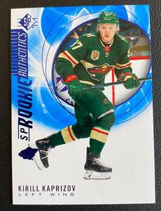 lot 32A image: Kirill Kaprizov RC Blue SP 2020-21 #129 Minnesota Wild Rookie Hockey Card