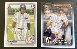 lot 52A image: Jason Dominguez 2 Card RC  1st Lot - Rookie Baseball Cards