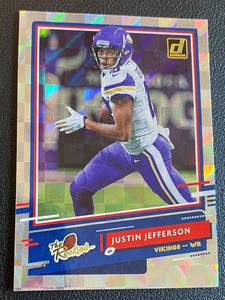 lot 42A image: Justin JeffersonR C 2020 Donruss The Rookies #TR-JJ Minnesota Vikings Rookie Football Card
