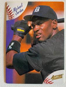 lot 54A image: Michael Jordan Baseball RC 1994 Action Packed #23 Rookie Baseball Card