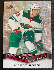 lot 56A image: Marco Rossi RC Goil 2022-23 Tim Hortons Collectors Series Upper Deck Spectrum Standouts #C-13 Rookie Minnesota Wild Hockey Card