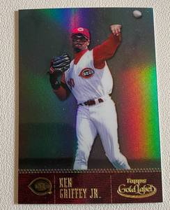 lot 68A image: Ken Griffey Jr. Refractor 2001 Rops Gold Label #64 Baseball Card
