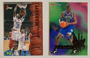 lot 70A image: Kevin Garnett RC Lot of 2 Minnesota Timberwolves Rookie Cards
