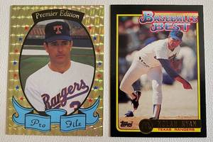 lot 76A image: Nolan Ryan 2 Card Oddball Baseball Card Lot