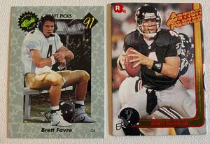 lot 85A image: Brett Favre 2 RC Lot - Rookie Football Cards