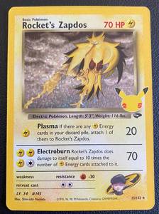 lot 97A image: Rockets Zapdos Holo 15132 Pokemon Card