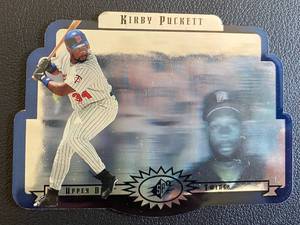 lot 99A image: Kirby Puckett Silver Die Cut 1996 SPx #36 Minnesota Twins Baseball Card
