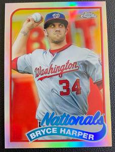 lot 108A image: Bryce Harper Refractor 2104 Topps Chrome #89TC-BHA Baseball Card