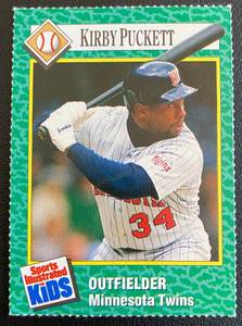 lot 8C image: Kirby Puckett Sports Illustrated For Kids Minnesota Twins Baseball Card