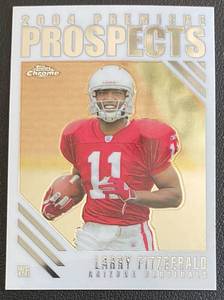 lot 10C image: Larry Fitzgerald RC 2004 Topps Chrome Premiere Prospects #PP11 Rookie Football Card