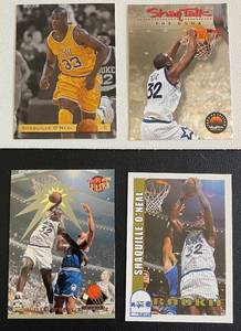 lot 16C image: Shaquille ONeal 4 Card Lot - Rookies, Rejector, Inserts - Baksetball Cards