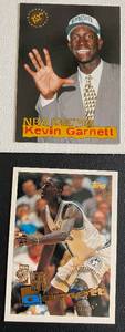 lot 19C image: Kevin Garnett 2 RC Lot Minnesota Timberwolves Rookie Basketball Cards
