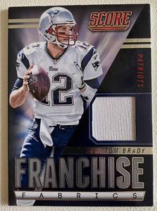 lot 2D image: Tom Brady Relic 2014 Score Franchise Fabrics #FF-TB Football Card