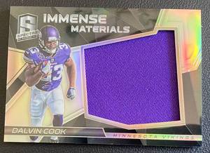 lot 10D image: Dalvin Cook Jumbo Relic 199 2017 Spectra #5 Immense Materials Minnesota Vikings Football Card