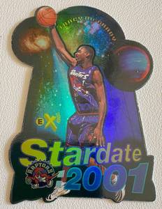 lot 21F image: Tracy McGrady 2001 Ex Stardate #10 Diecut Insert Basketball Card