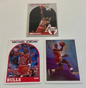 lot 41F image: Michael Jordan 3 Card Basketball Lot