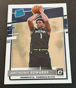 lot 4J image: Anthony Edwards RC 2020-21 Donruss Optic Rated Rookie #151 Rookie Minnesota Timberwolves Basketball Card