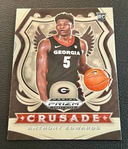 lot 8J image: Anthony Edwards RC 2020 Prizm Draft Picks #81 Rookie Minnesota Timberwolves Basketball Card
