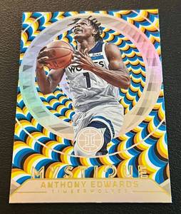 lot 20J image: Anthony Edwards 2021-22 Illusions Mystique #6 Minnesota Timberwolves Basketball Card