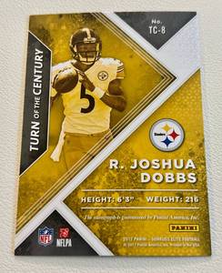 lot 8 image: John Dobbs RC Auto 99 2017 Donruss Elite Turn of the Century #TC-8 Rookie Autograph Minnesota Vikings Football Card