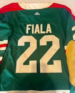 lot 9 image: Kevin Fiala Minnesota Wild Hockey Jersey 2022 NHL Winter Classic - Adidas Size 52