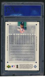 lot 11G image: Derek Jeter PSA 9 Mint 2003 Upper Deck Patch Collection #77 Baseball Card