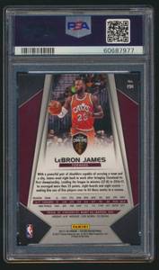 lot 13 image: LeBron James PSA 9 Mint 2017 Panini Prizm #191 Basketball Card