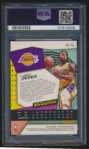 lot 15 image: LeBron James PSA 9 Mint 2019 Panini Revolution #14 Basketball Card