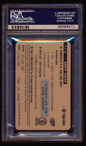 lot 20 image: Brett Favre Rare Phone Card PSA 8 NM-MT 1996 Proline Intense #8 Green Bay Packers Football Card