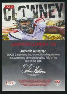 lot 27 image: JaDeveon Clowney Auto 89100 2014 Sage Artistry #AA-3 Signed Football Card