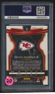 lot 26A image: Mecole Hardman Jr. RC PSA 10 Gem Mint 2019 Select Silver Prizm #61 Rookie Football Card