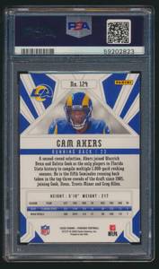lot 30 image: Cam Akers RC PSA 10 Gem Mint 2020 Phoenix Fire Burst #124 Rookie Football Card