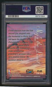 lot 40 image: Allen Iverson PSA 7 1999 Skybox Dominion Skys the Limit-Plus #5 Basketball Card