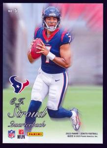 lot 6I image: CJ Stroud RC 2023 Zenith #5 Rookie Football Card