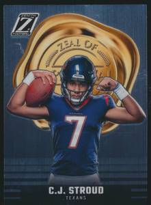 lot 7I image: CJ Stroud RC 2023 Zenith Zeal of Approval #24 Rookie Football Card