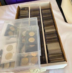 lot 10I image: Large Lot of Mixed Sportscards and Coins - Lots of Modern, Rookies, and Stars Mystery Box