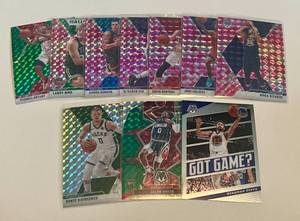 lot 24D image: 10 Card 2019-20 NBA Mosaic Parallel and Insert Lot - Steph Curry, Larry Bird, Jalen Green RC, Jrue Holiday and More