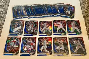 lot 36 image: 40 Card 2020 Red White and Blue Baseball Card Lot with Stars - Harper, Judge, Soto, Bryant, Posey, Kershaw, Cabrera, Darvish, and More